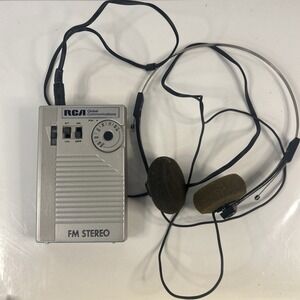 RCA SMI FM Stereo Portable Radio With Headphones MPSS-1